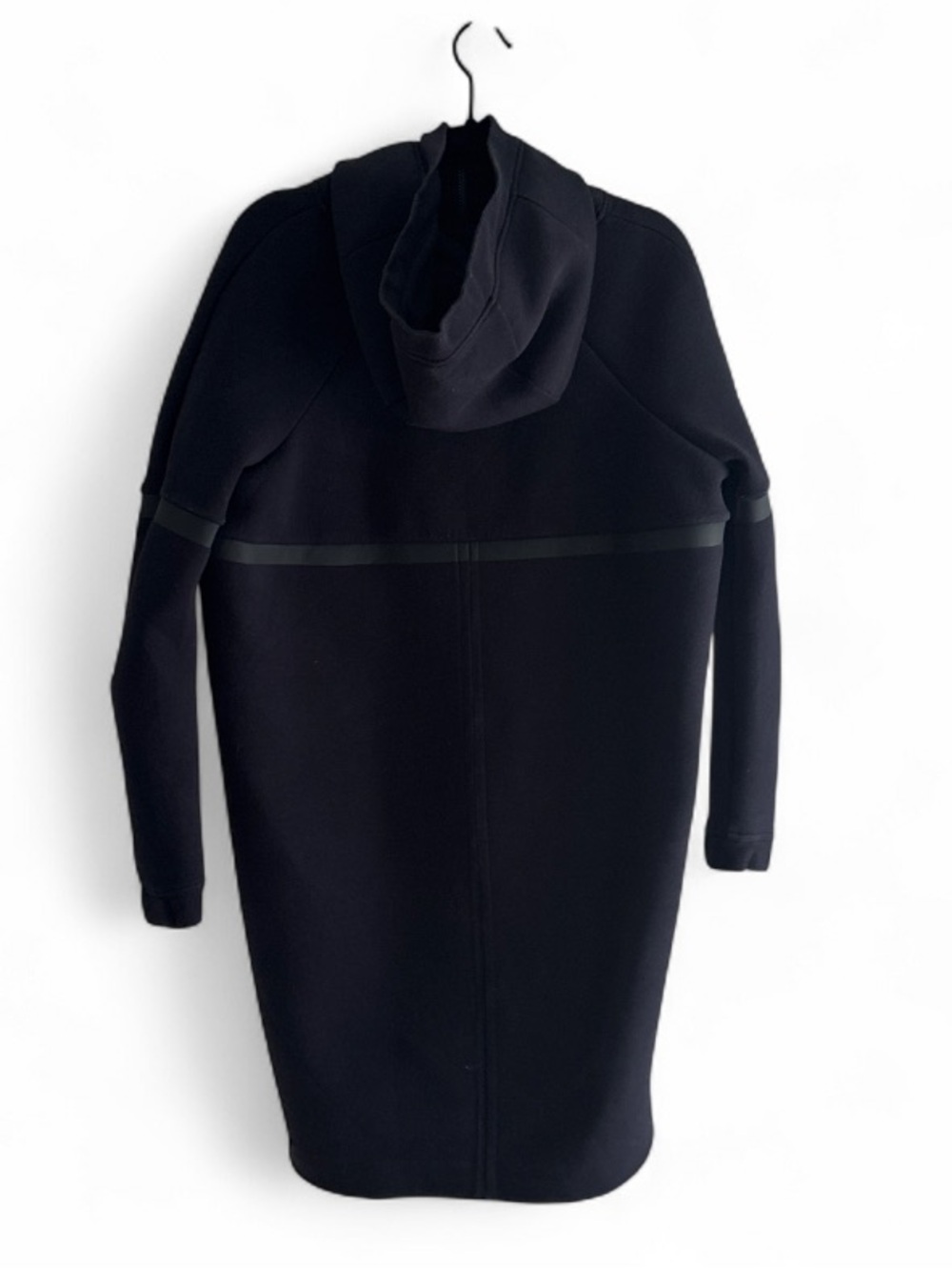 Nike Tech Fleece Longline Cocoon Full Zip Jacket Womens Black Coat Size Medium - Picture 3 of 6
